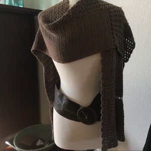 Handmade awesome wrap top Taupe OS